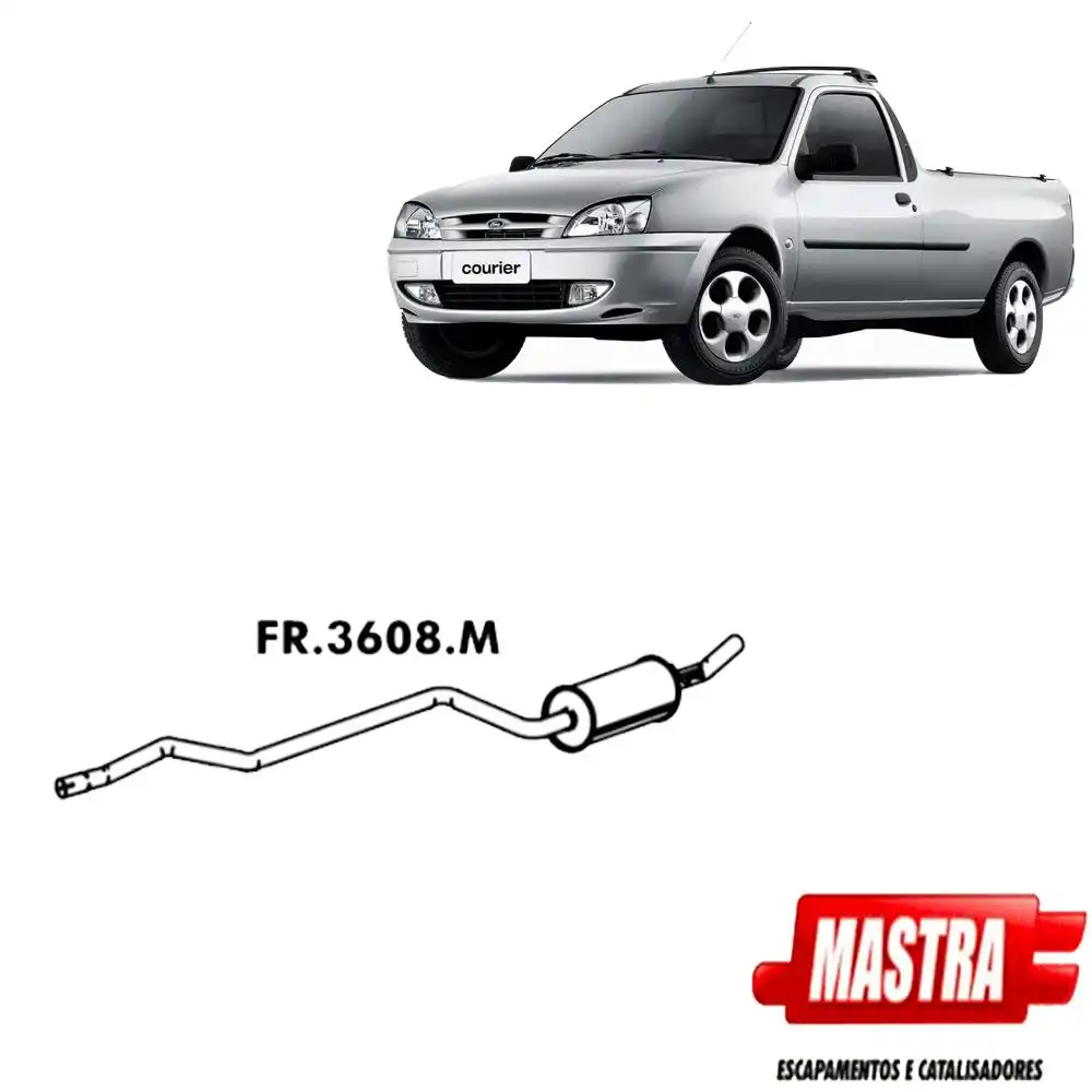 SILENCIOSO INTERMEDIARIO COURIER 1.6 1999 A 2008 ZETEC ROCAM