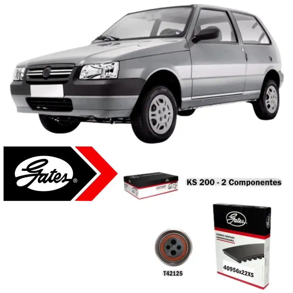 KIT CORREIA DENTADA UNO 1.0 8V 2000 A 2009