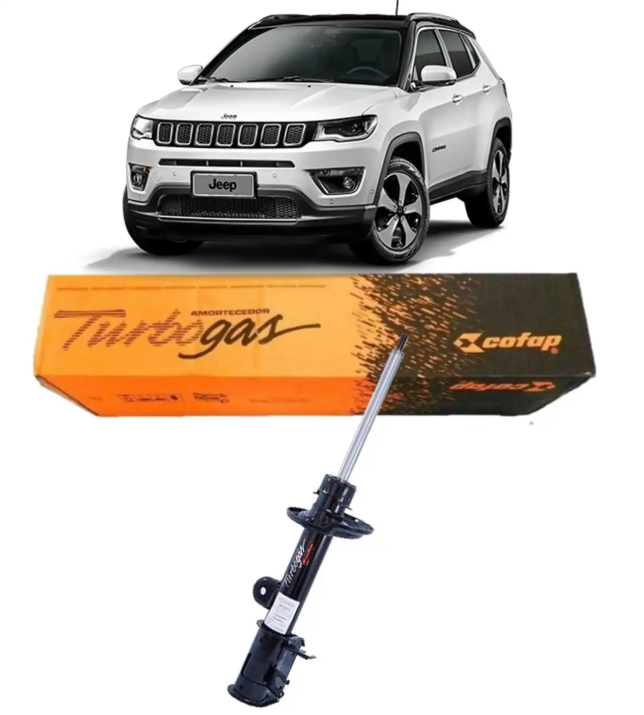 AMORTECEDOR TRASEIRO COMPASS 2.0 2017 ACIMA ESQUERDO