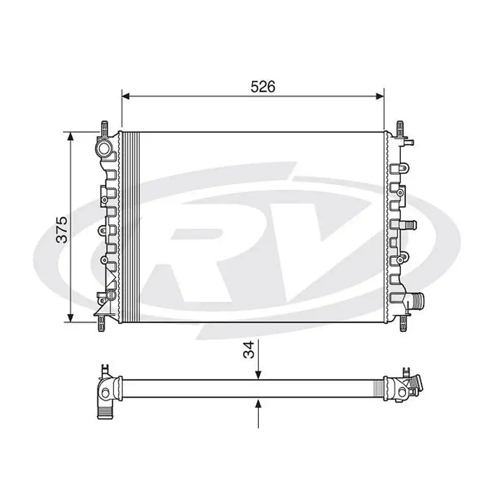 RADIADOR ESCORT 1.8 2.0 1993 A 1996 C/AR