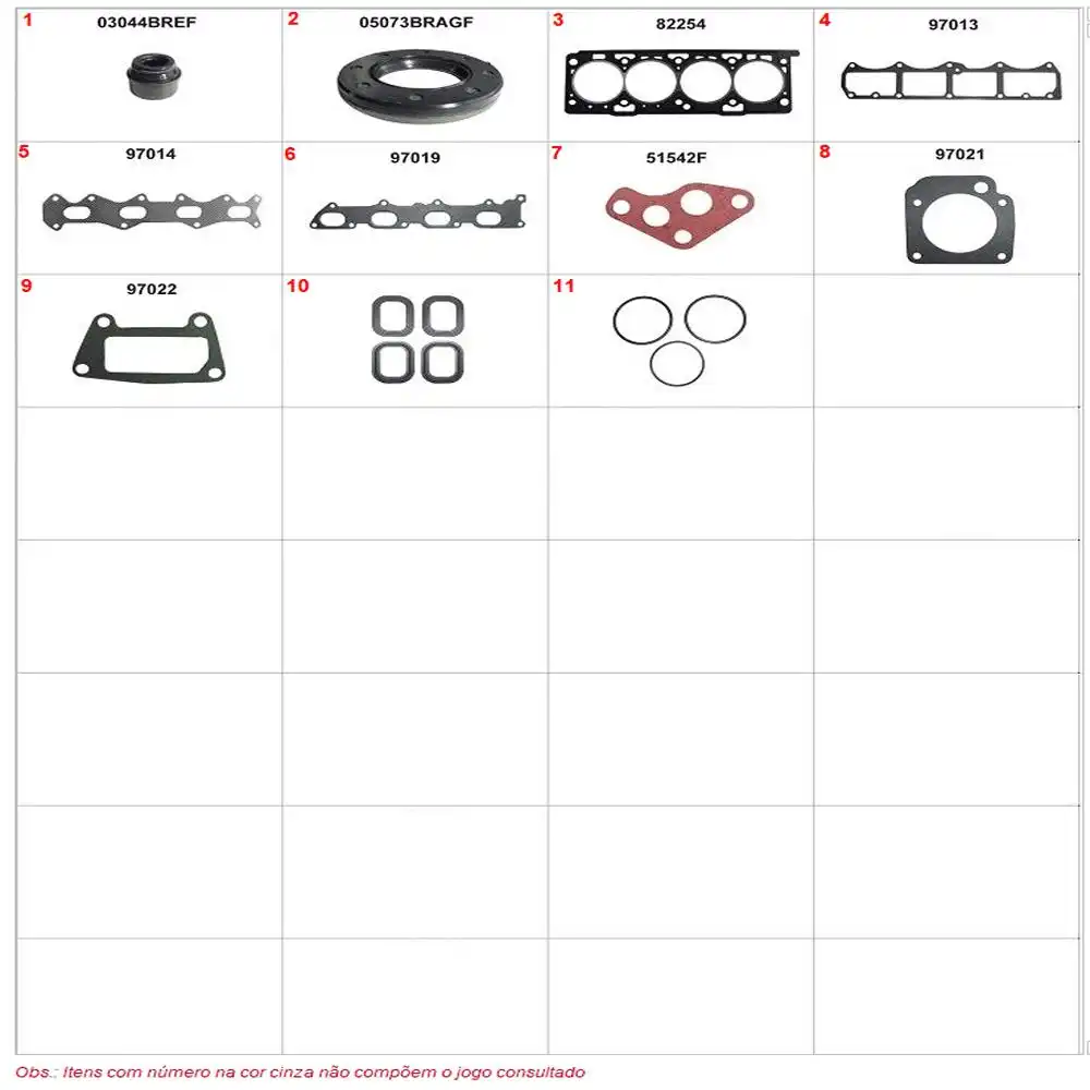 JUNTA MOTOR FIAT PALIO 1.6 16V 96/01  SUPERIOR C/RETENTOR