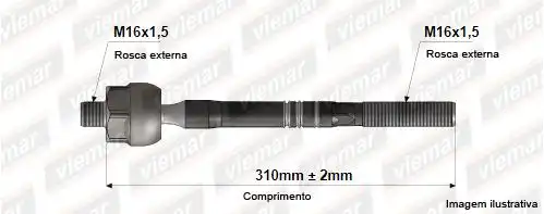 BARRA AXIAL AUDI A3 S3 06/ BORA 06/ EOS 08/ GOLF 14/ JETTA 0