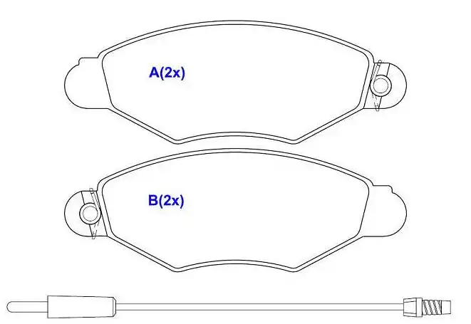 PASTILHA FREIO DIANTEIRA XSARA 1.4 1.5 1.6 1.8 1.9 1997/