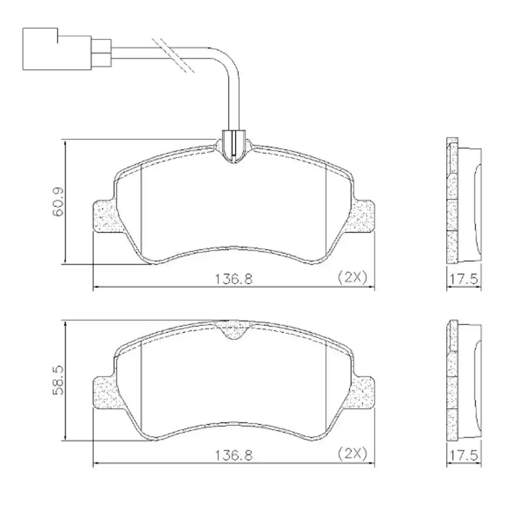 PASTILHA FREIO TRASEIRA TRANSIT 2.0 16V 2022 ACIMA