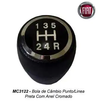 MANOPLA ALAVANCA CAMBIO FIAT PALIO 12/ PUNTO 08/ GRAND SIENA