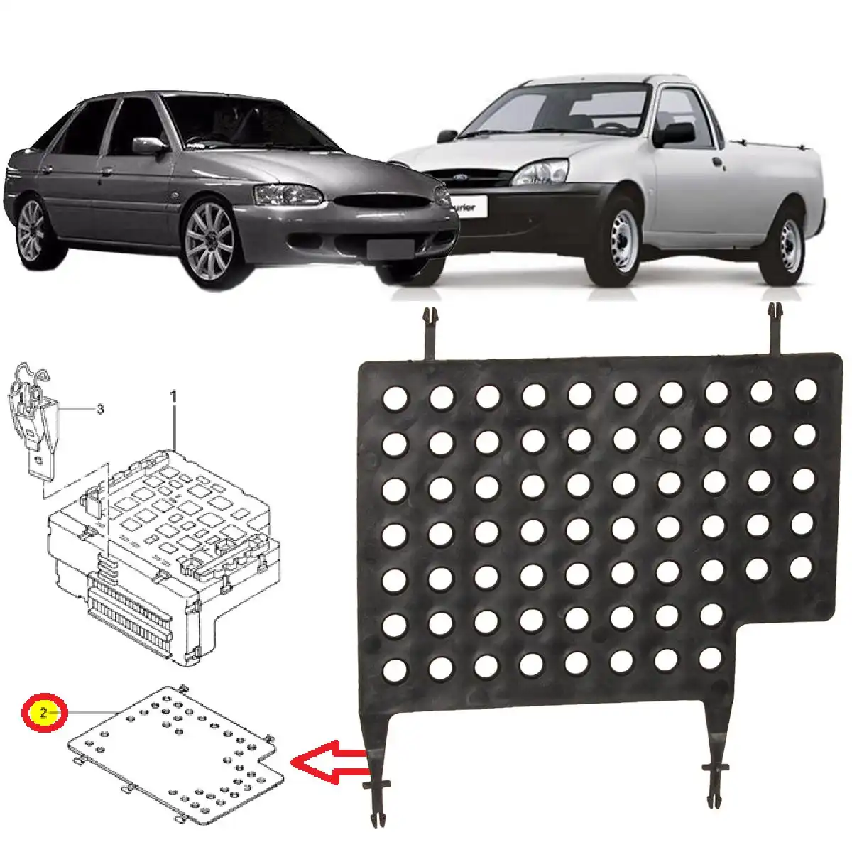 TAMPA FUSIVEIS ESCORT ZETEC (PTE INF CAIXA) TELA