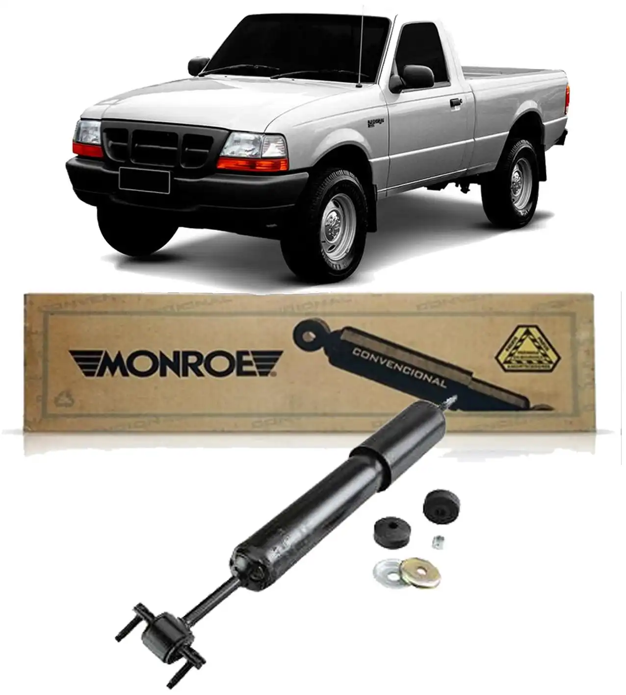 AMORTECEDOR DIANTEIRO RANGER 1998 A 2012 EXCETO SPORT