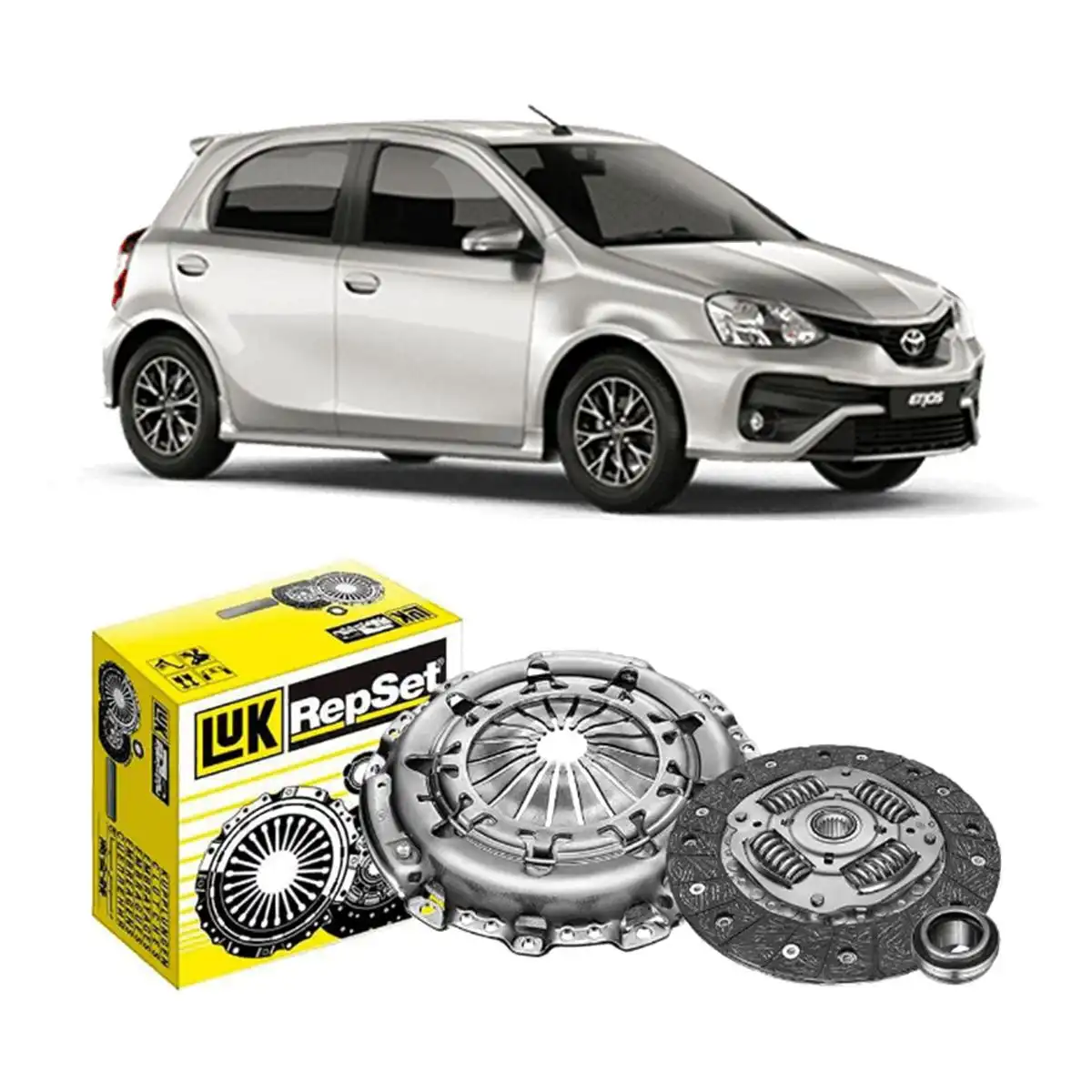 KIT EMBREAGEM TOYOTA ETIOS 1.3 1.5 16V 2015 A 2021