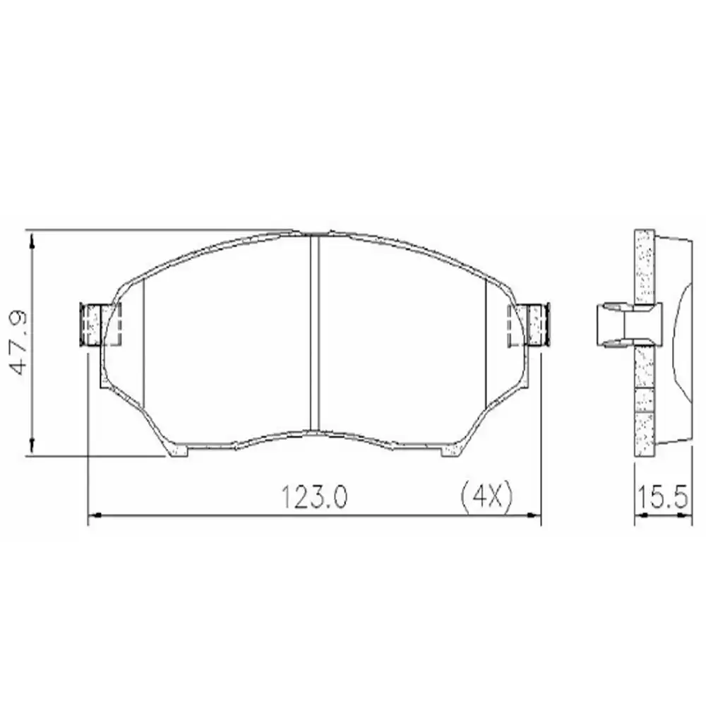 PASTILHA FREIO DIANTEIRA MITSUBISHI PAJERO TR4 2.0 16V 2001/