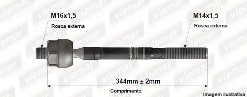 BARRA AXIAL VECTRA 97/ C/DIRECAO HIDRAULICA ZF