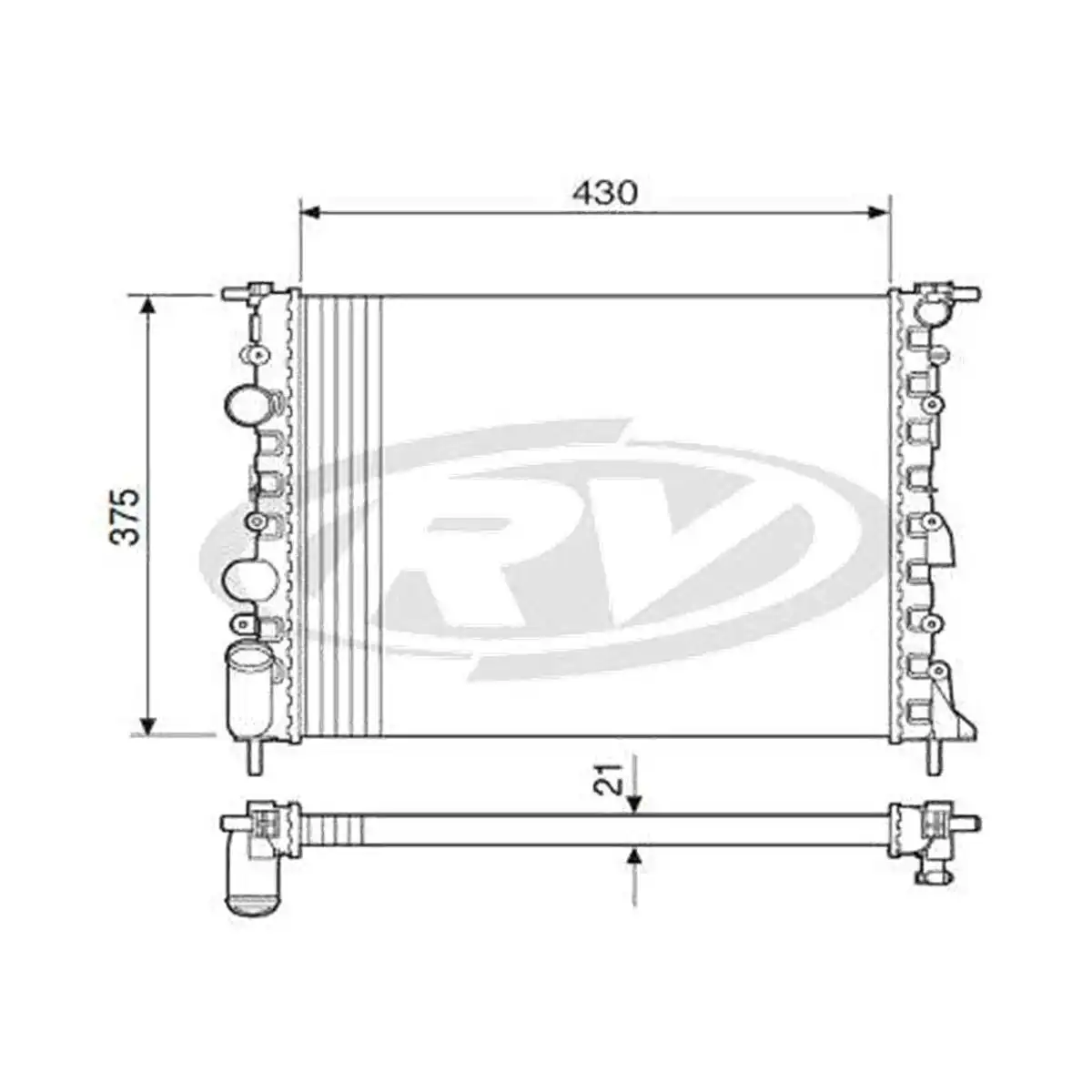 RADIADOR RENAULT CLIO 1999 A 2008 SEM AR