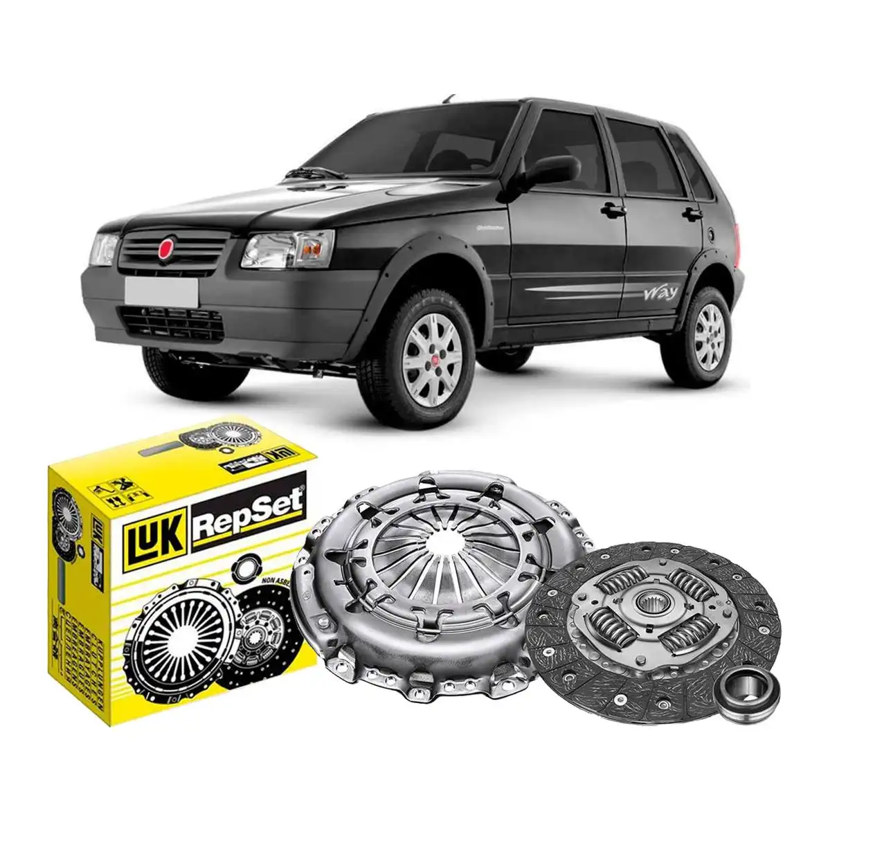 KIT EMBREAGEM FIAT UNO 1.0 EP 1995/2000 UNO FIRE 2001 A 2016