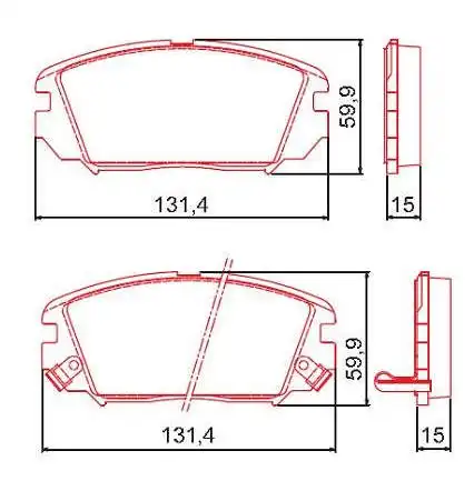 PASTILHA FREIO DIANTEIRA HYUNDAI AZERA 3.3 V6 2007 A 2009