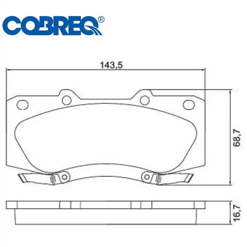 PASTILHA FREIO DIANTEIRA HILUX 2.5 16V 2005 A 2011