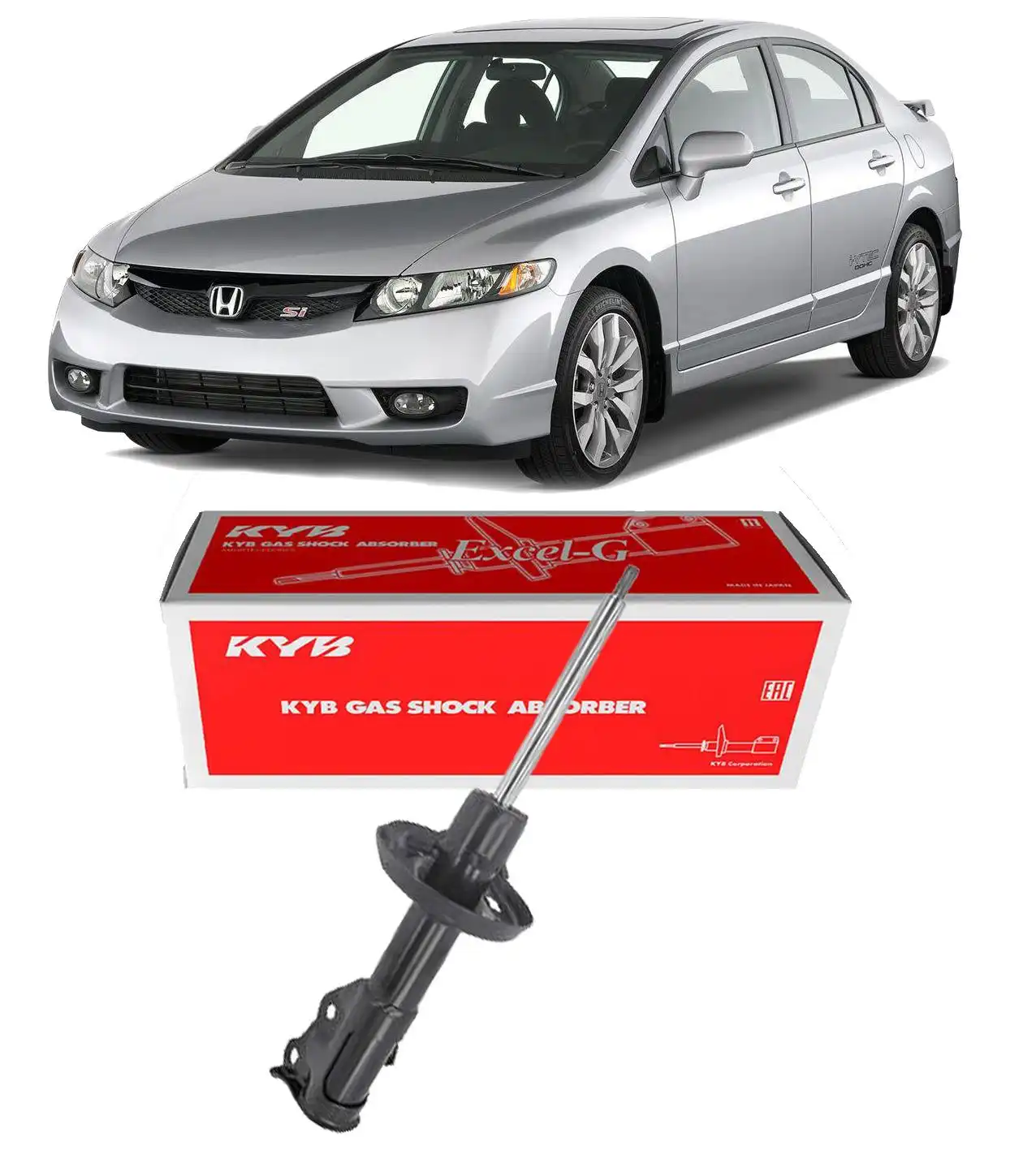 AMORTECEDOR DIANTEIRO HONDA NEW CIVIC SI 2007 A 2011 DIREITO