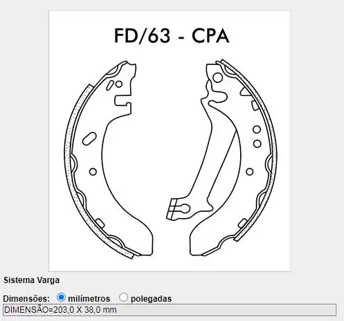SAPATAS FREIO ESCORT 16V 97/
