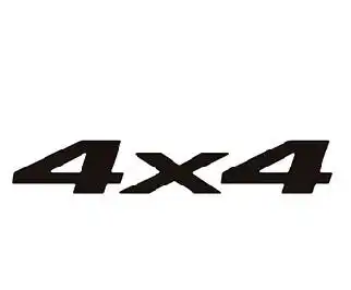 EMBLEMA ADESIVO "4X4" S-10 03/08 EXECUTIVE PRETO