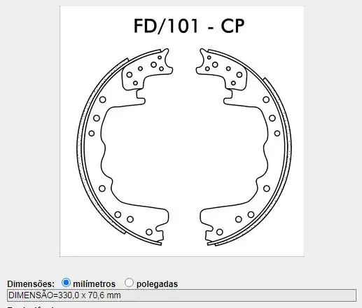 SAPATAS FREIO F-250 F-350 99/