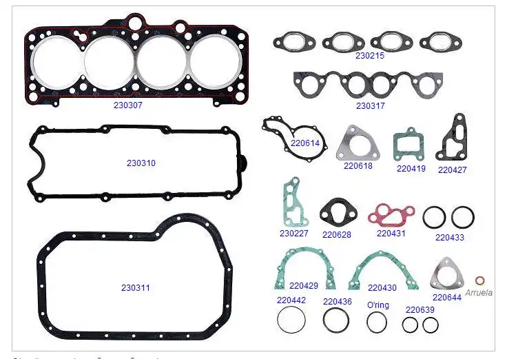 JUNTA MOTOR GOL 96/ MOTOR AP 1.6 1.8 96/ S/RETENTOR