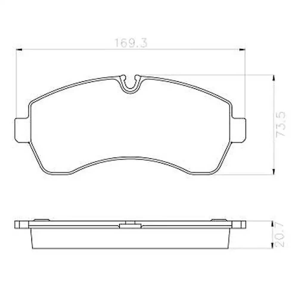 PASTILHA FREIO DIANTEIRA SPRINTER 515 CDI 2012 EM DIANTE