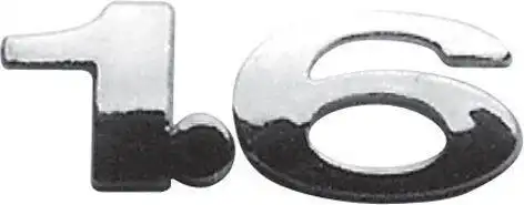 EMBLEMA 1.6 FIESTA 2002 CROMADO