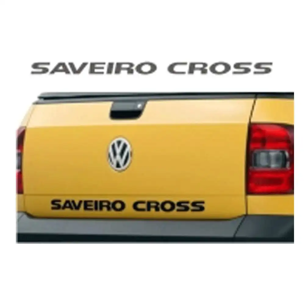 EMBLEMA ADESIVO SAVEIRO CROSS GVII GRAFITE
