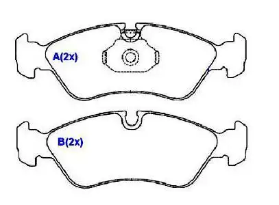 PASTILHA FREIO DIANTEIRA VECTRA 1997/