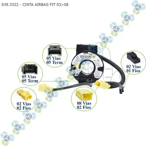 CINTA AIRBAG HONDA FIT 2003 A 2008