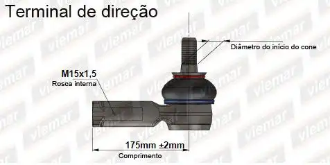 PONTEIRA DIRECAO TOYOTA COROLLA 09/ DIR/ESQ