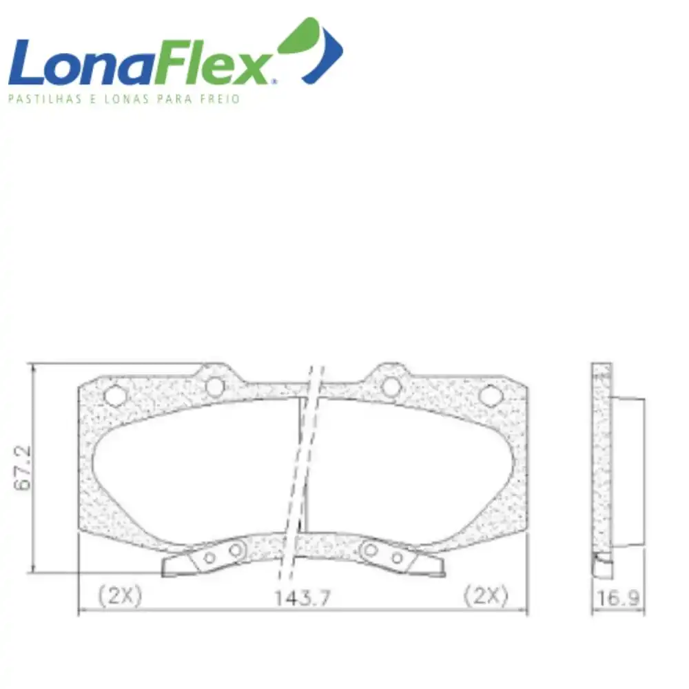 PASTILHA FREIO DIANTEIRA HILUX 2.5 16V 2005 A 2011