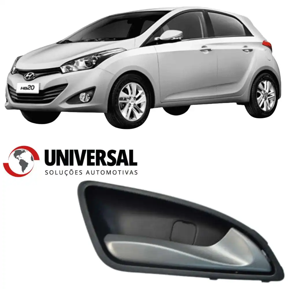 MACANETA INTERNA HB20 2012 A 2019 ESQUERDA PUXADOR PRATA