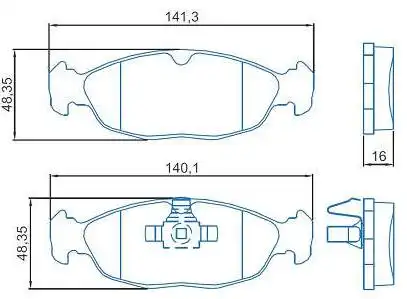 PASTILHA FREIO DIANTEIRA CORSA 1.0 2010/