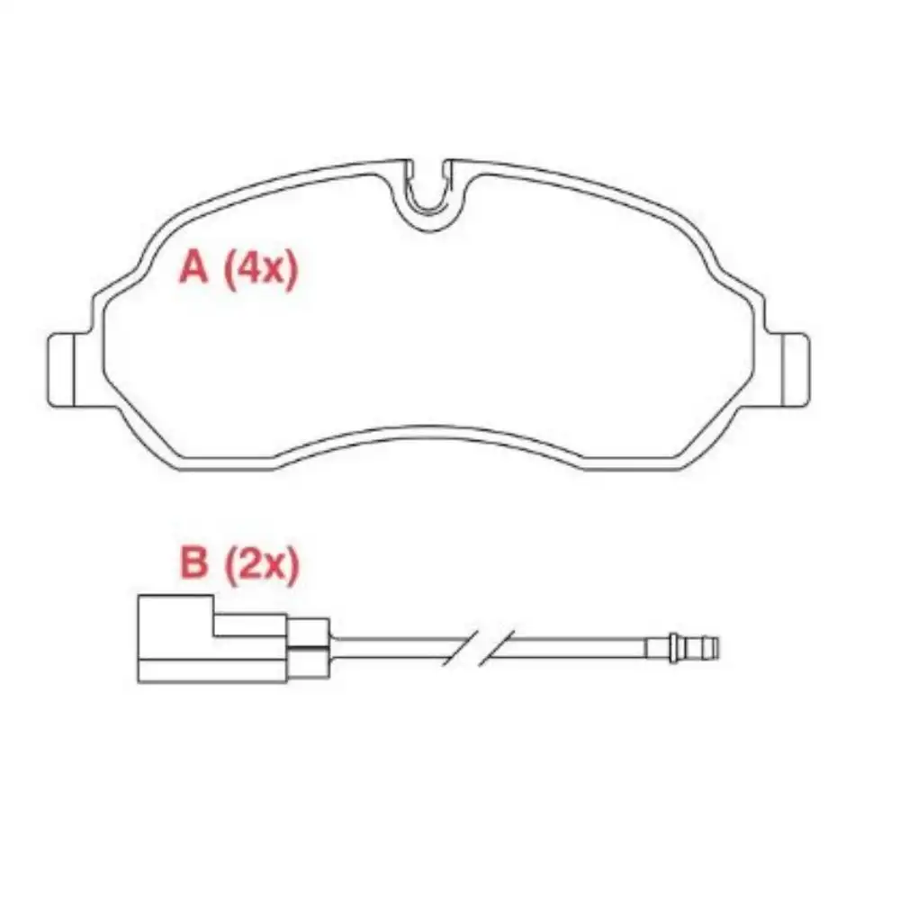 PASTILHA FREIO DIANTEIRA TRANSIT 2.0 16V 2022 ACIMA