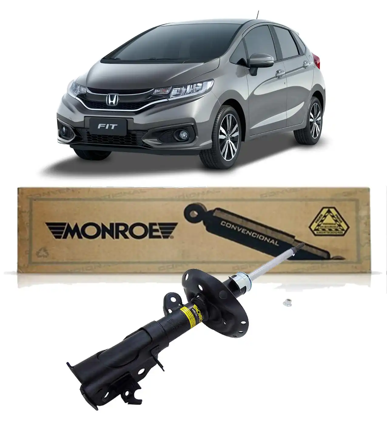 AMORTECEDOR DIANTEIRO HONDA FIT 2014 A 2021 DIREITO