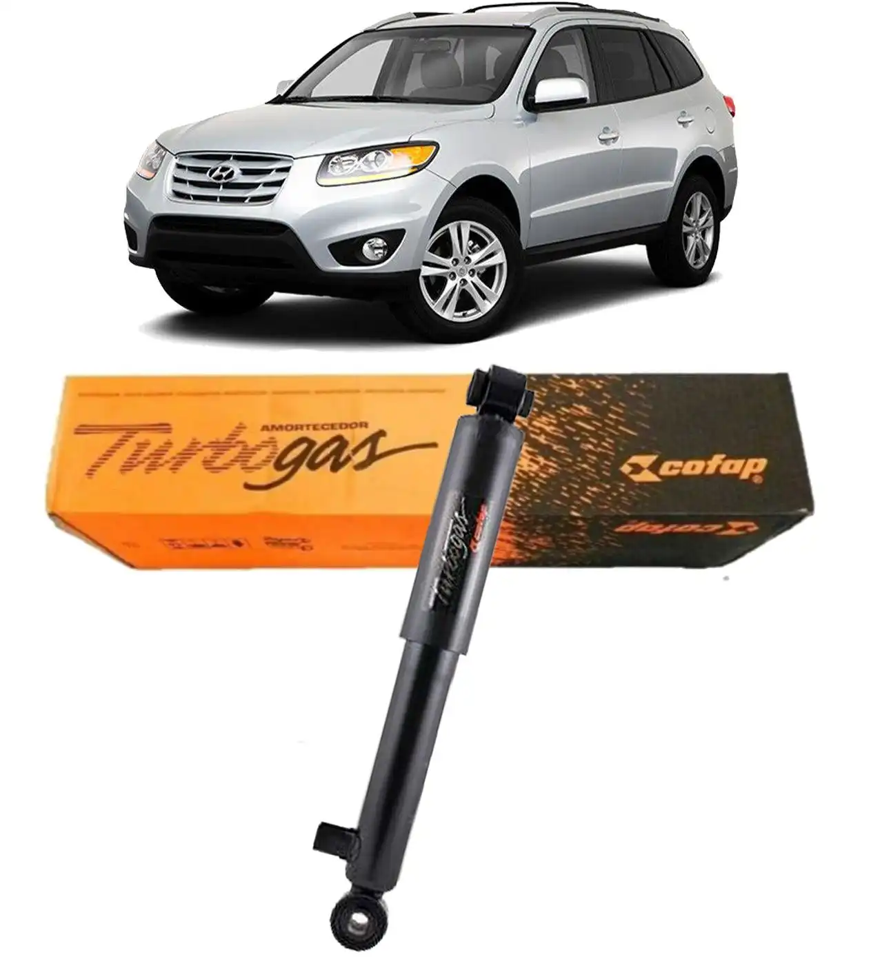 AMORTECEDOR TRASEIRO HYUNDAI SANTA FE 2007 A 2009 (TURBOGAS)