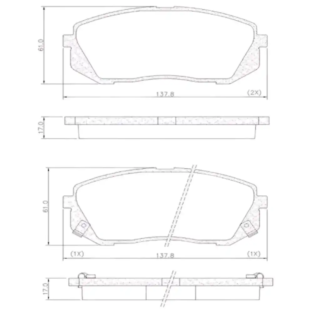 PASTILHA FREIO DIANTEIRA HYUNDAI IX35 2.0 16V 2010/