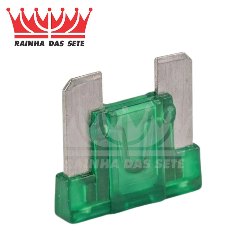 FUSIVEL MINI LAMINA VERDE 30 AMP PERFIL UNIVERSAL COM 10
