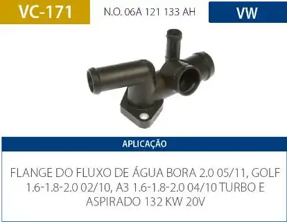 TUBO CONEXAO DAGUA GOLF 1.8 2.0 2002 A 2008 TURBO / ASPIRADO