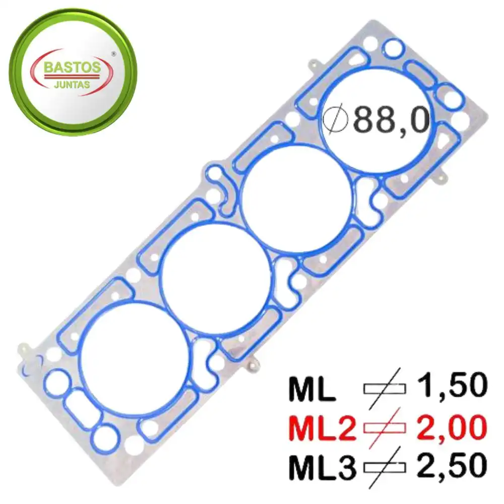 JUNTA CABECOTE VECTRA ASTRA S-10 BLAZER 2.0 2.2 2.4 8V METAL