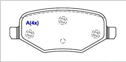 PASTILHA FREIO TRASEIRA EDGE 3.5L V6 2011/