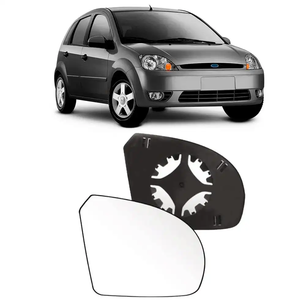 VIDRO ESPELHO FIESTA 03/ KA 08/ DIR C/ CARCACA