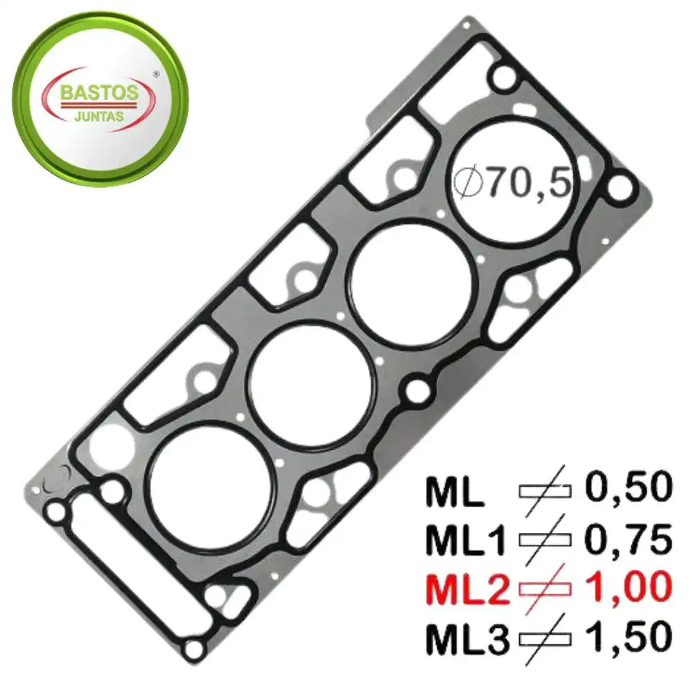 JUNTA CABECOTE FIESTA 1.0 8V ZETEC ROCAM 2000 A 2014 CHAPA