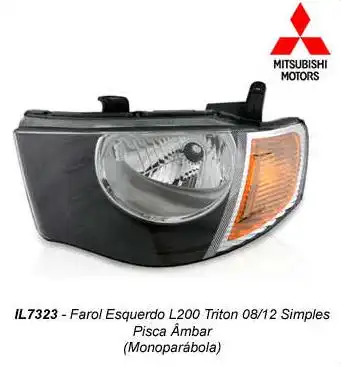 FAROL MITSUBSHI L-200 2008 A 2011 ESQ C/ PISCA AMBAR