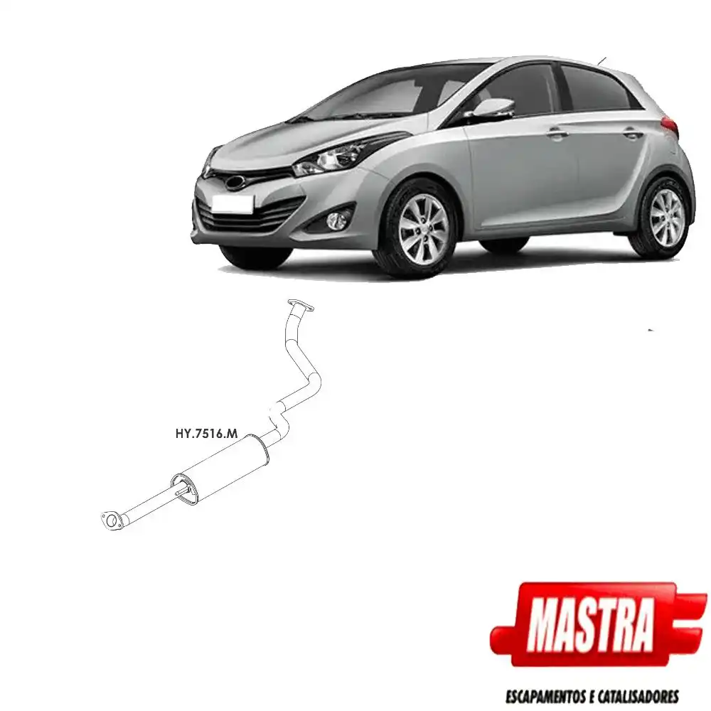 SILENCIOSO INTERMEDIARIO HB20 1.6 16V 2012 A 2014 HATCH SEDA