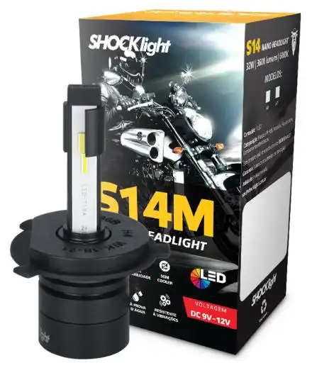 LAMPADA SUPER LED H-4 S14 6000K (MOTOCICLETA)
