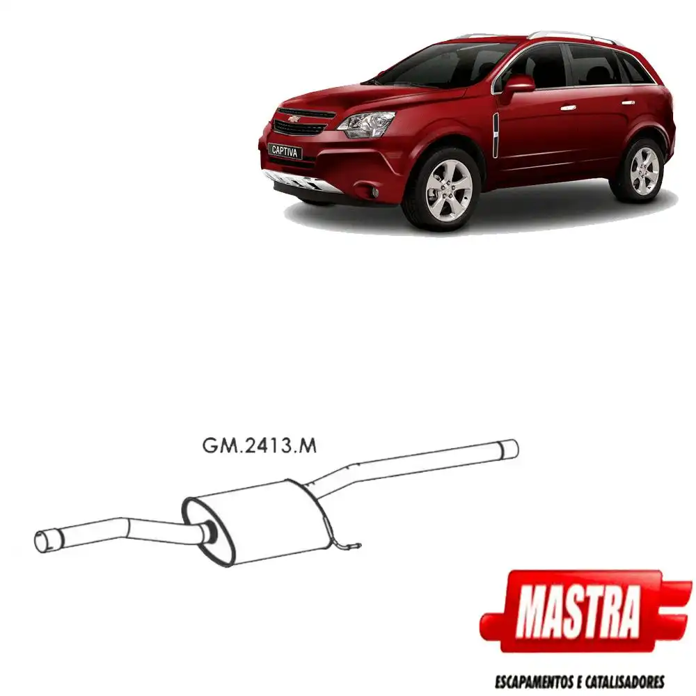 SILENCIOSO INTERMEDIARIO CAPTIVA 2.4 16V 2011 A 2016