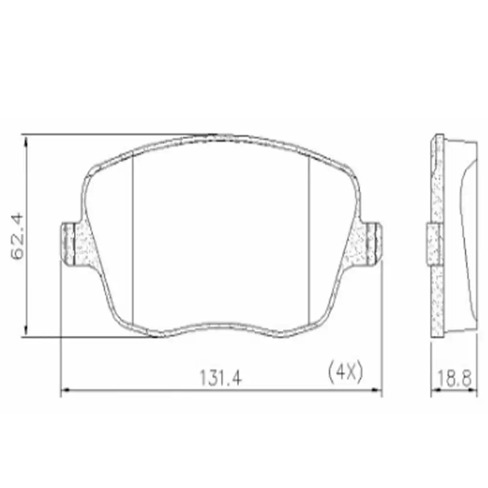 PASTILHA FREIO DIANTEIRA POLO 1.0 1.6 2.0 2003/ ARO 15