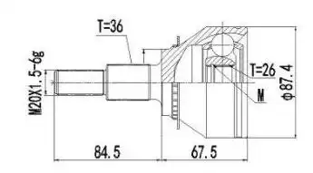 JUNTA HOMOCINETICA NIVUS 12V 1.0 VIRTUS 12V 1.0