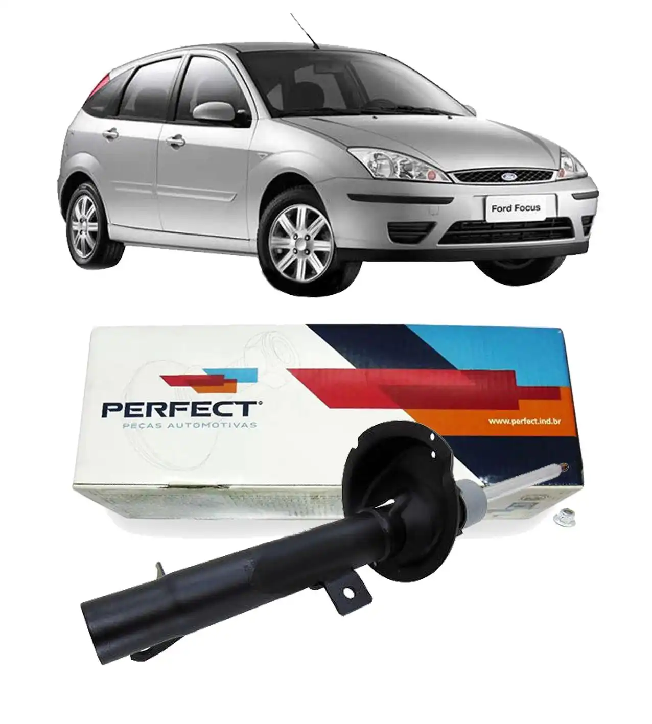 AMORTECEDOR DIANTEIRO FOCUS 2000 A 2008 ESQUERDO