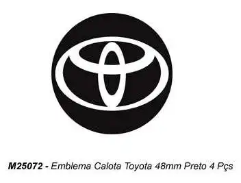 EMBLEMA CALOTA RESINADO (TOYOTA) PRETO 48MM